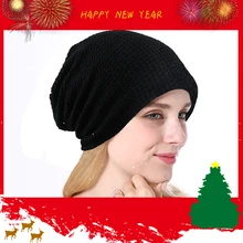 Skullies Beanie Европа и США ветер осень и зима вязаный купольная шерстяная шапка теплый монохромный головной убор для мужчин и женщин
