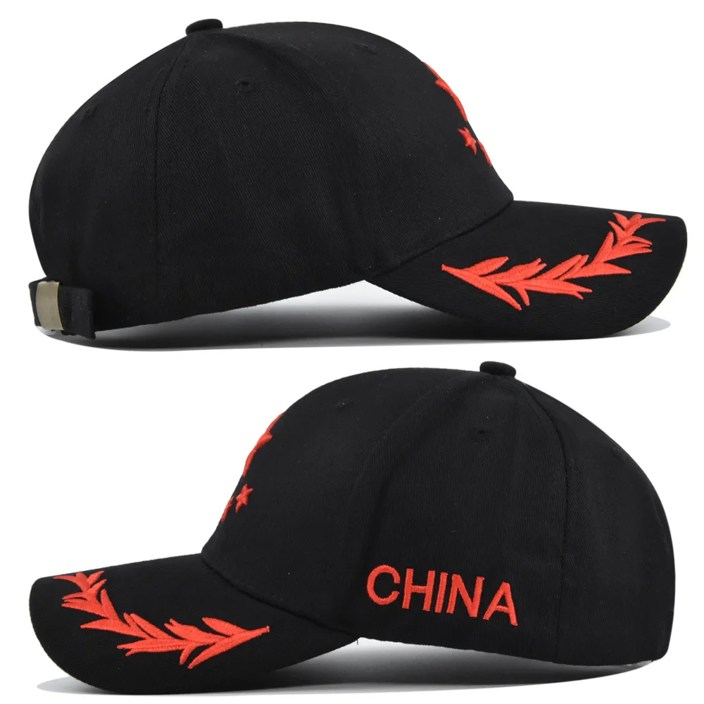 Baseball Cap Snapback Hat China flag Letters embroidery Pentagram Sun hat Spring Autumn baseball cap Hip Hop Fitted Cap baseball cap sun hat