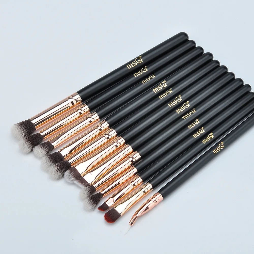 MSQ 12pcs Eyeshadow Makeup Brushes Set Concealer Eye Shadow Blending Eyeliner Dtail pincel maquiagem Rose Gold Make Up Brush|makeup brush set|brush