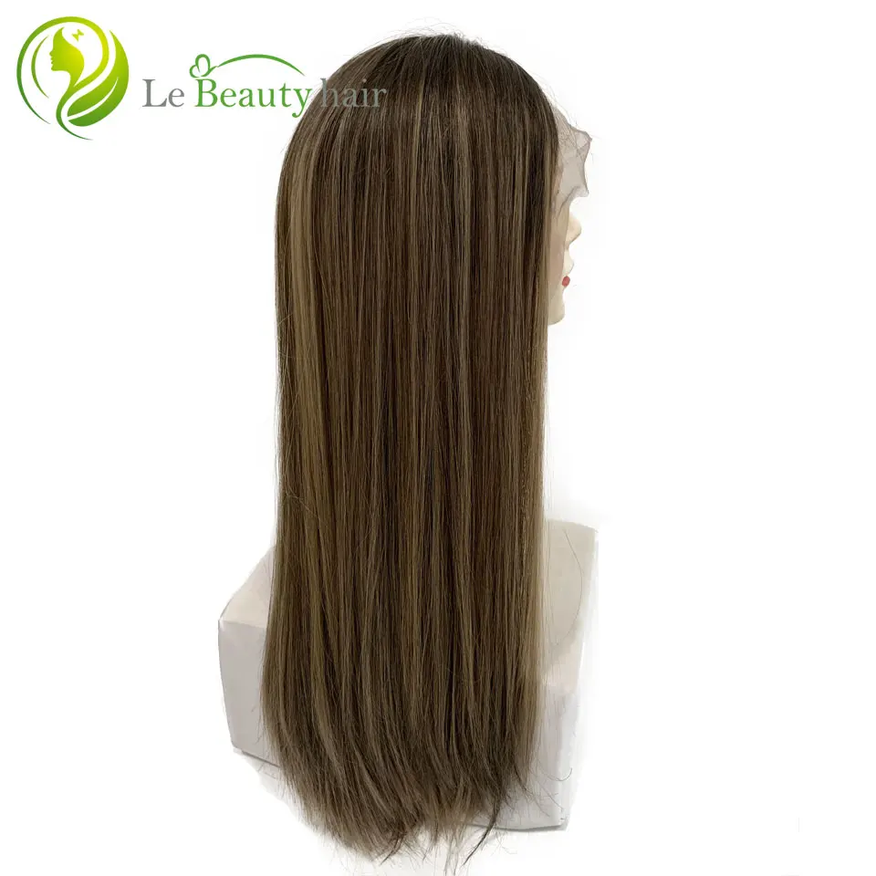 Jewish Wig Kosher Wigs Sheitel Lace Top Wig European Virgin Hair Transparent Swiss Lace with Ear to Ear