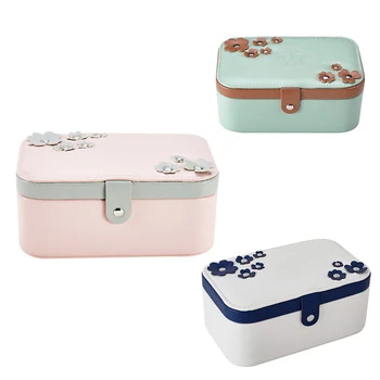 

Jewelry Display Box Storage Box Multi-Layer Portable Jewelry Storage Box PU Travel Jewelry Box