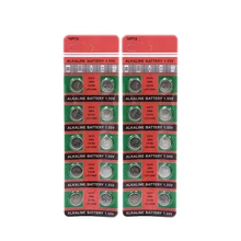 2 карты 20 шт./упак. AG10 LR1130 389 390 1,5 V щелочные Zn/MnO2 кнопки сотового монета батарея одноразовые калькулятор игрушки батареи