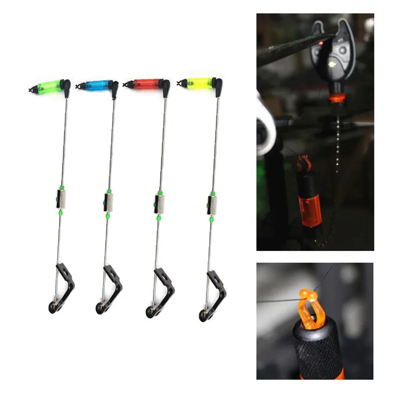 

1PCS Fishing Alarm Iron Fishing Bite Hanger Swinger LED Indicator Fishing bell Tackle Tools High Quality