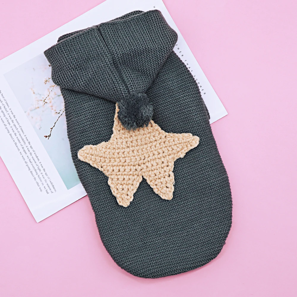 Dark Gray Теплая одежда для домашних животных, котов зима кошка курта для собак домашних животных свитер со щенком толстовки для малых и средних собак кошки Чихуахуа Одежда для йоркширских терьеров - Цвет: Dark Gray