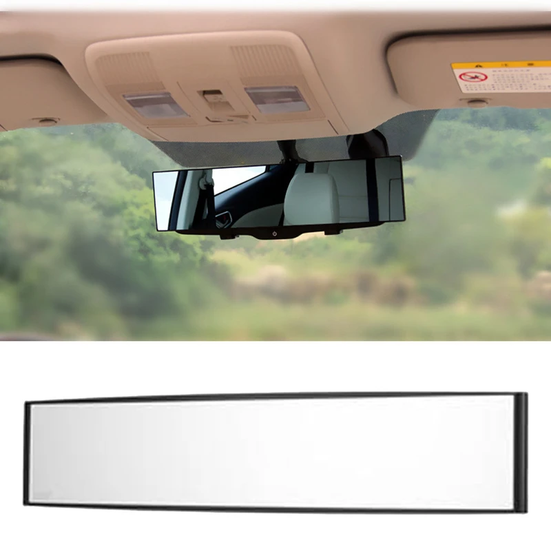 Espejo retrovisor para coche de Campo Grande Interior espejo curvado 300mm de ancho interno en la vista trasera Universal Auto espejo gran angular - AliExpress Automóviles y motocicletas