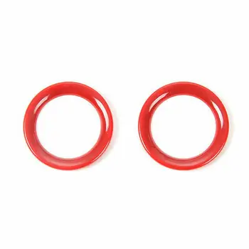

Car Trim Ring Inner Front Door Stereo Speaker Parts Accessories Red ABS Plastic
