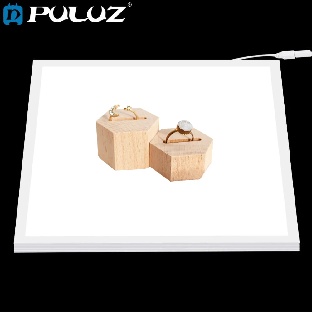 Puluz mini 22.5 led fotografia shadowless inferior luz painel da lâmpada almofada photo studio softbox luz inferior para 20cm lightboxs