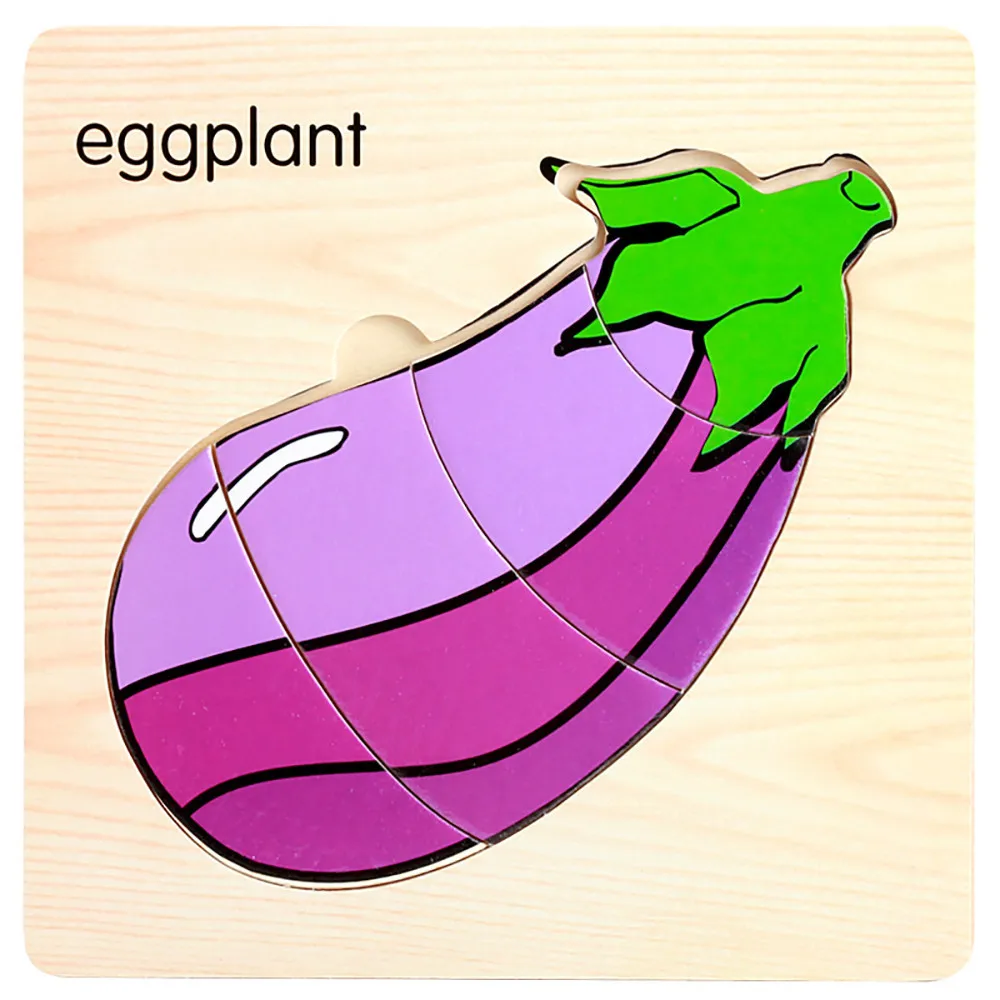 Baby Kids Training Toy Gift fruit Cognitive Puzzle Card Educational Wooden Toys Parent-child Interactive Game #A
