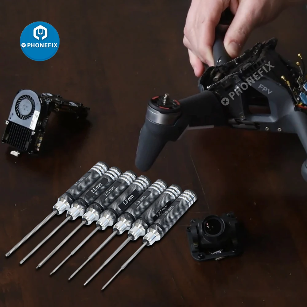 Hex Wrench Driver Titanium Nitride Precision Screwdriver Set 7pcs Set for Drone