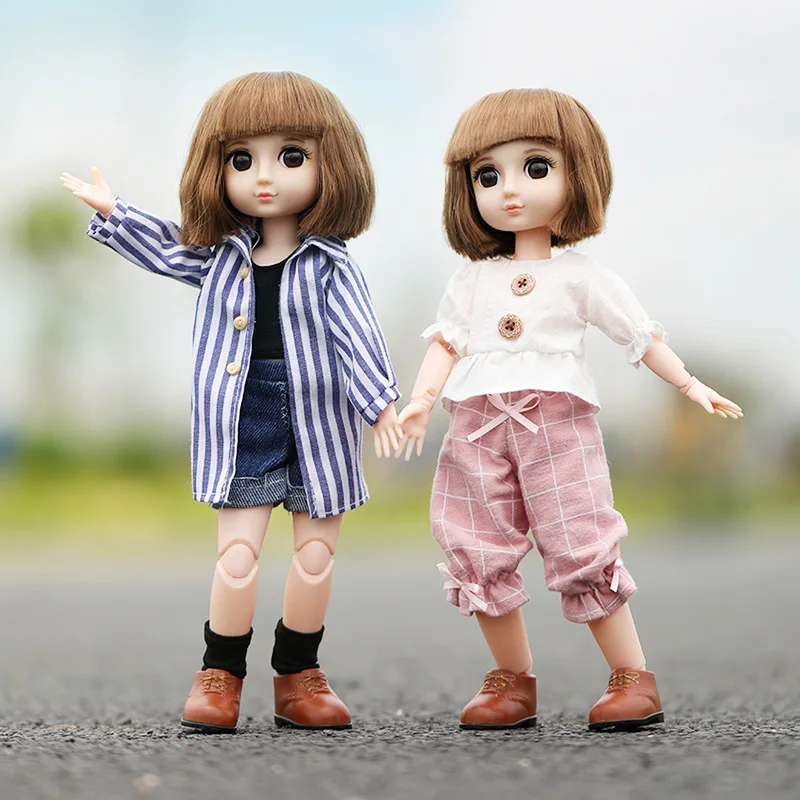 Bjd Doll 32CM for Girl 22 Joints DIY Makeup Dolls with Fashion Clothes and Box Best Gifts for Girl Handmade Beauty Toy 1/6 BJD