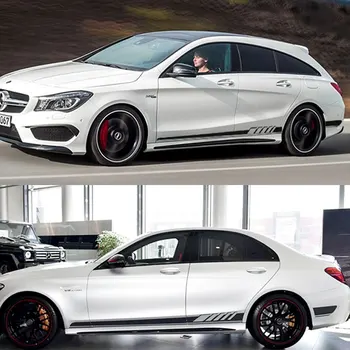 

Waist Striped Side Decal Sports Sticker DIY KK Vinyl For W205 W203 W204 C Class C180 C200 C300 C63 Coupe C432 Car Accessories