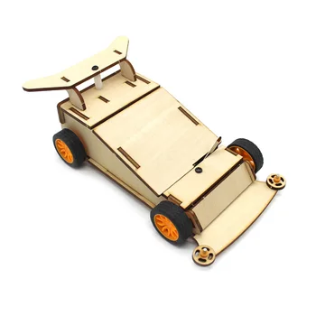 

Feichao DIY 4WD Wooden Car Model Kit Wood Kids Physical Science Experiments Toy Set Assembled Car Educational Toy