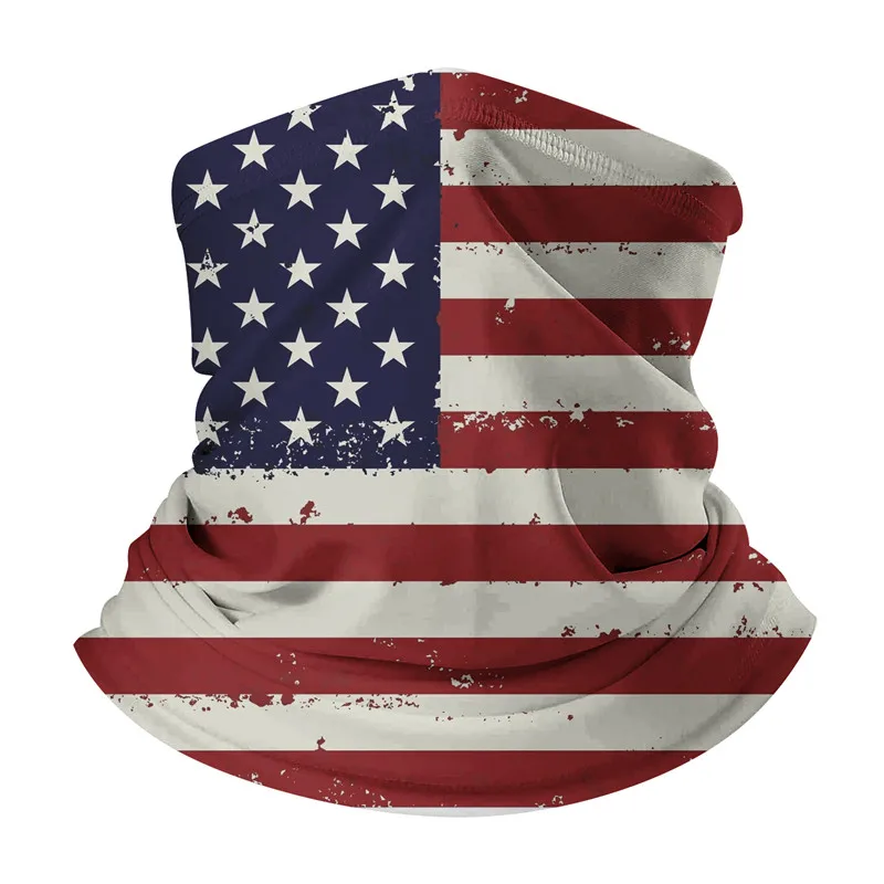 

Riding Scarf United States Flag Design Headwear Anti-UV Anti-Dust Head Scarf Magic Headband Outdoor Bicycle Face Neck Guard Mask