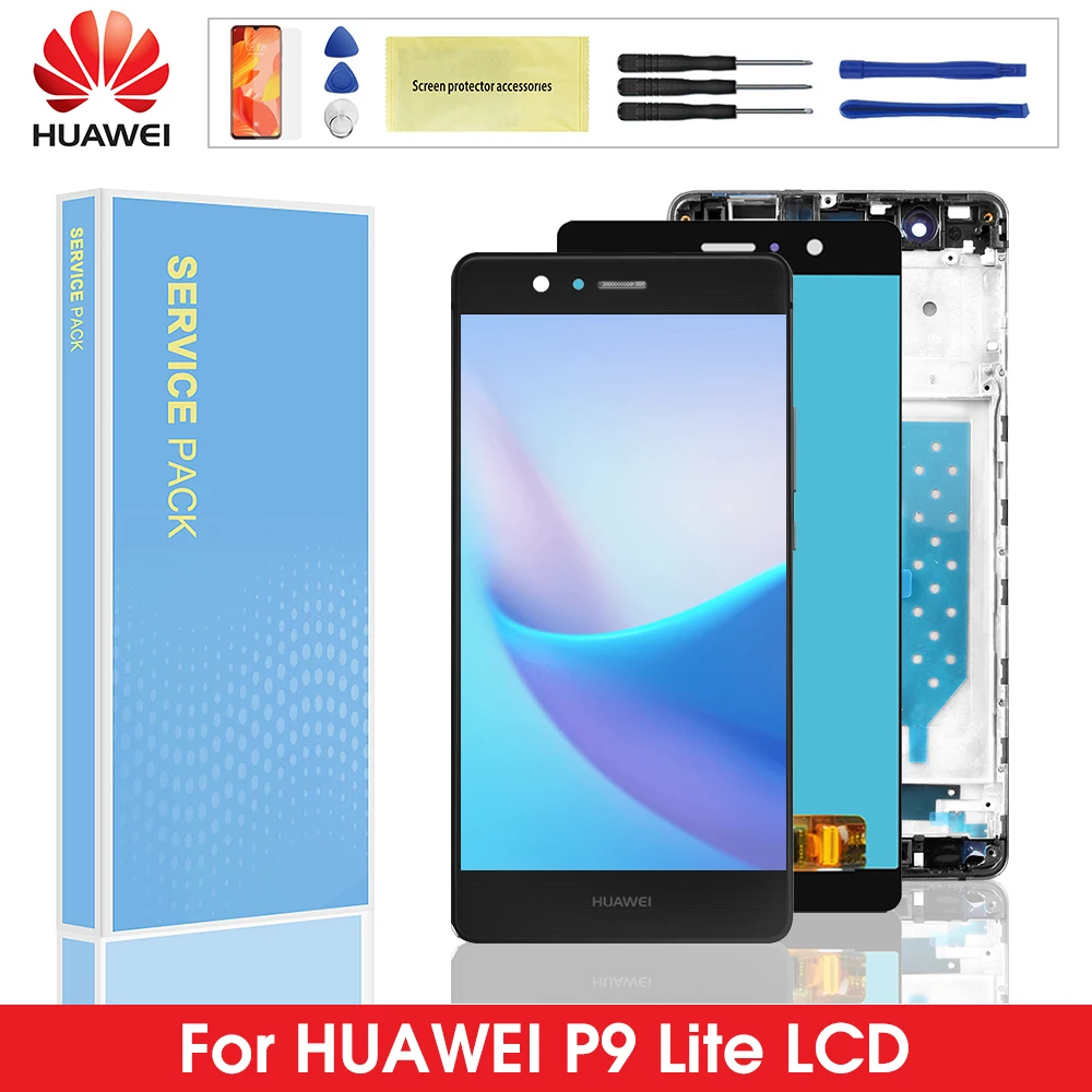 

For Huawei P9 Lite LCD Display Touch Screen Digitizer Replacement With Frame For Huawei P9 lite VNS-L31 L21 L19
