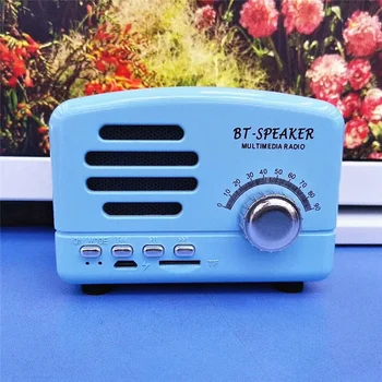 

Raido Mini Speaker Radio Vintage Style Bluetooth V4.0 Support FM TF Card Wireless Mini Speaker GK99
