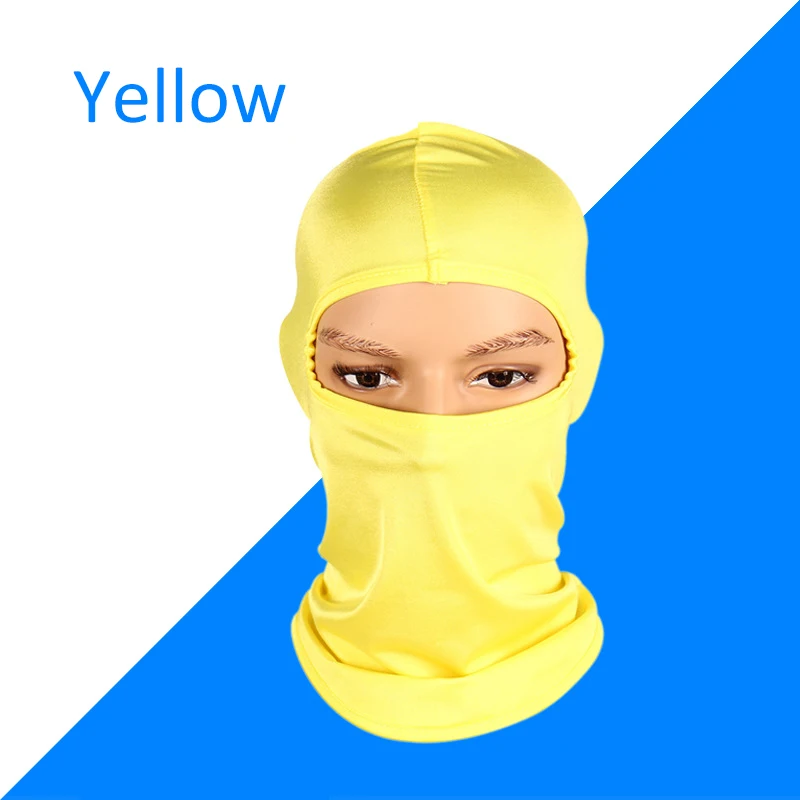 Yellow 1 шт. Мужская и женская унисекс маска для рта и лица модная Балаклава однотонная летняя уличная велосипедная альпинистская Балаклава для нанесения маски на лицо крышка маски - Цвет: Yellow