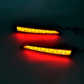 

2Pcs Auto 12V Rear Bumper Reflector Light Fog Lamp Brake Light 2 Functions For Hyundai Accent Verna Solaris 2017 2018 2019