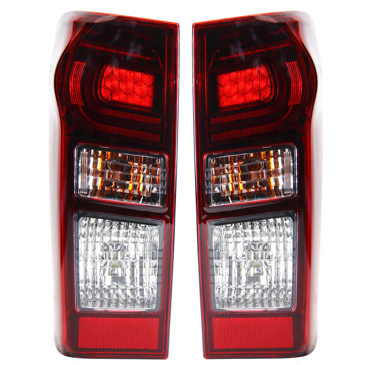 Red Pair Автомобильный задний левый/правый Копченый хвост светильник фонарь стоп-сигнала Светодиодный для Isuzu DMax D-Max рабочими электрическими схемами 898125393 8961253983 стайлинга автомобилей - Цвет: Red Pair