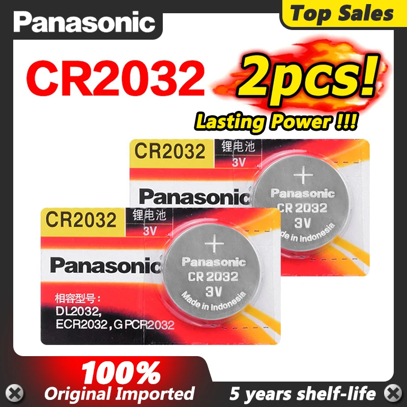 Оригинальный кнопочный аккумулятор PANASONIC cr2032 DL2032 ECR2032 5004LC KCR2032 BR2032 3 в игрушечный 2