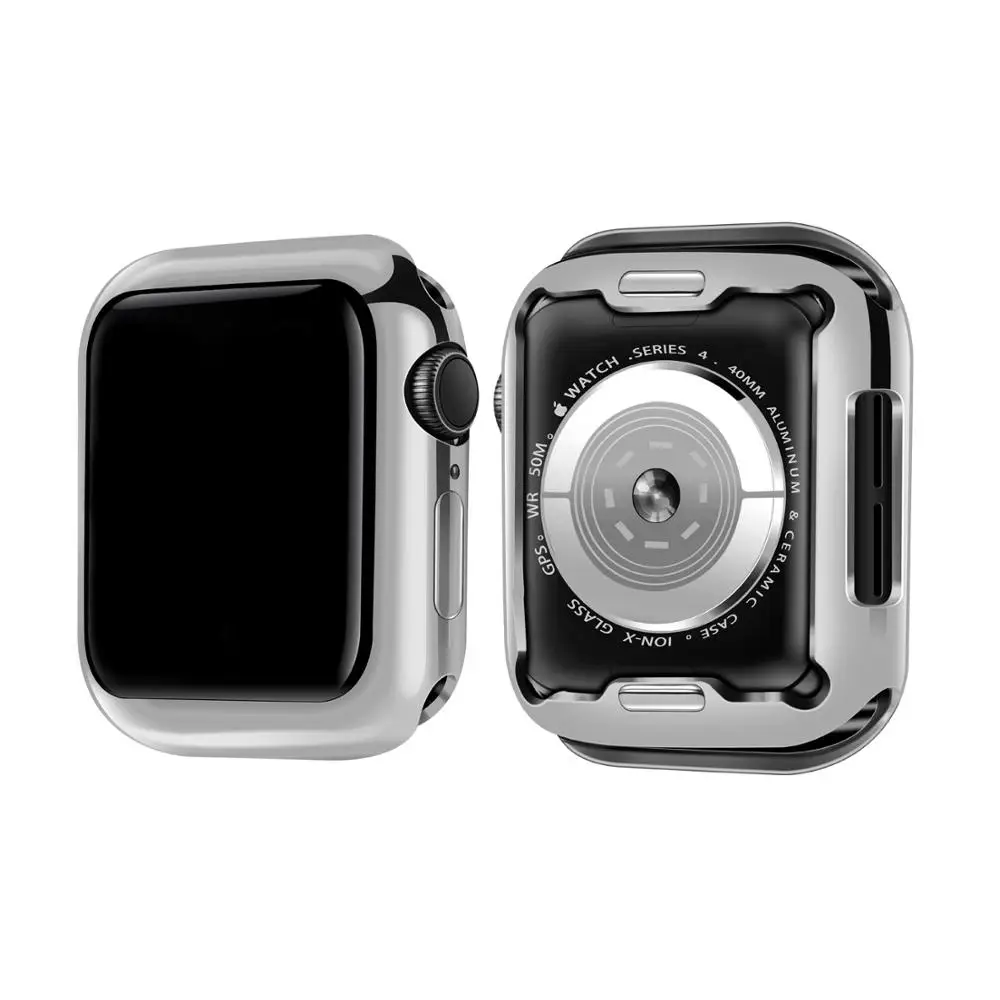 URVOI чехол из ТПУ для apple watch 4 чехол бампер для iwatch 40 мм 44 мм Гальваническая рама протектор экрана