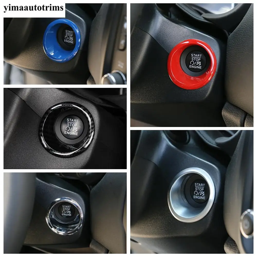 

Car One-Key Start Stop Engine Push Switch Circle Ring Button Cover Trim Decoration For Jeep Compass 2017 - 2020 Accessories 1pc