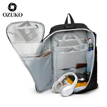 OZUKO, мужской рюкзак, Противоугонный, мужской, 15,6 дюймов, для ноутбука, рюкзаки, модный, большой, для путешествий, Подростковый рюкзак, сумка, водонепроницаемый, школьный, mochila