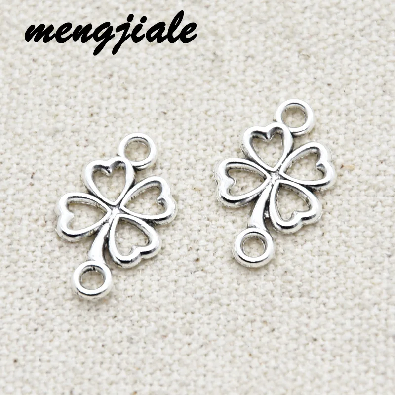 

30pcs Hot Sell Vintage Metal Four Leaf Clover Connector Charms Pendants For DIY Making Alloy Handmade Finding Jewelry