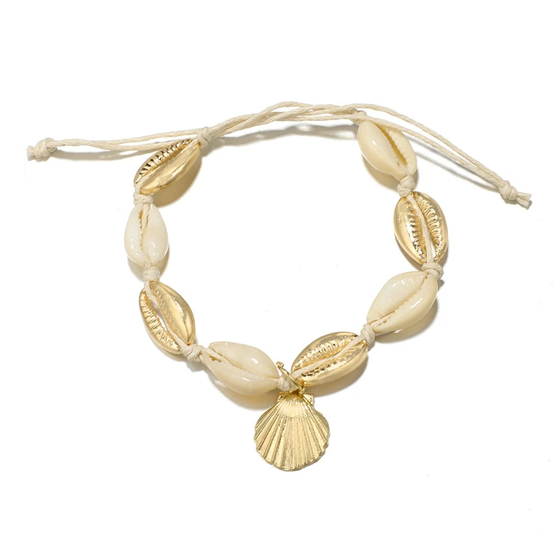 Boho Multi Conch ножной браслет в виде ракушки бисером лодыжки браслет босиком пляжный ножной браслет бижутерия для ног для женщин и девочек
