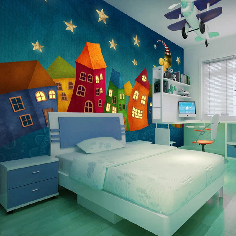 Custom-Wall-Paper-Cartoon-Children-Castle-3D-Wall-Murals-Kids-Bedroom-Eco-Friendly-Non-Woven-Photo (3)