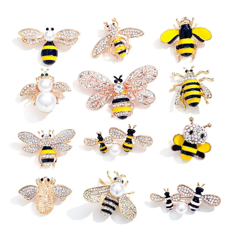 Модная брошь с 3D Пчелкой ювелирные изделия простая Женская одежда украшение для