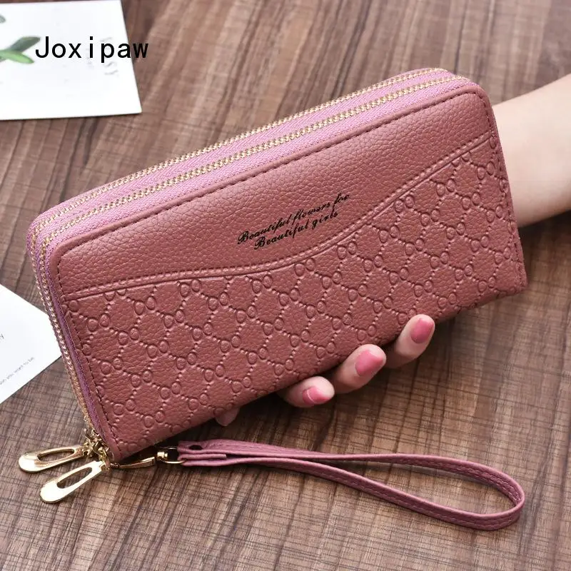

2020 New Women's Wallets Purses Long Large-capacity Double Zipper Clutch Wallet Female Double-layer Clutch Wallet