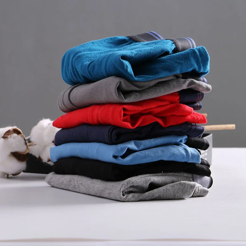 10Pcs/Lot Brand Men Underwear Boxers Breathable Solid Fashion Comfortable Underpants Men Boxershorts Male Pants Man Shorts
