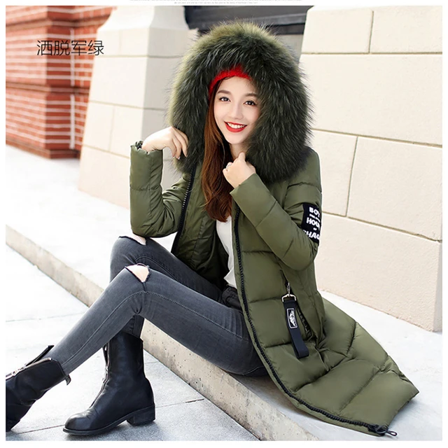 88018 green Женское пальто, парка, длинный пуховик для женщин, на молнии, с подкладкой, с мехом, с капюшоном, зимняя куртка, пуховик для женщин, зимнее пальто, верхняя одежда, пальто - Цвет: 88018 green