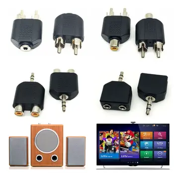 

Audio Adapter 3.5mm To 2 RCA Female Male Y Splitter Home Audio Connector Converter Consumer Electronics TV Video Accessories Hot