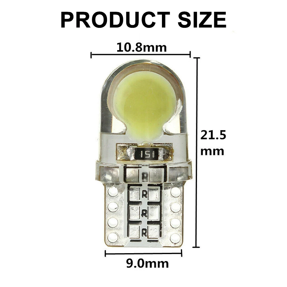 Autmens 10 шт 12V Авто T10 светодиодный холодный белый 194 W5W светодиодный 168 COB кварцевая Автомобильная супер яркий поворот сбоку номерной знак светильник лампа