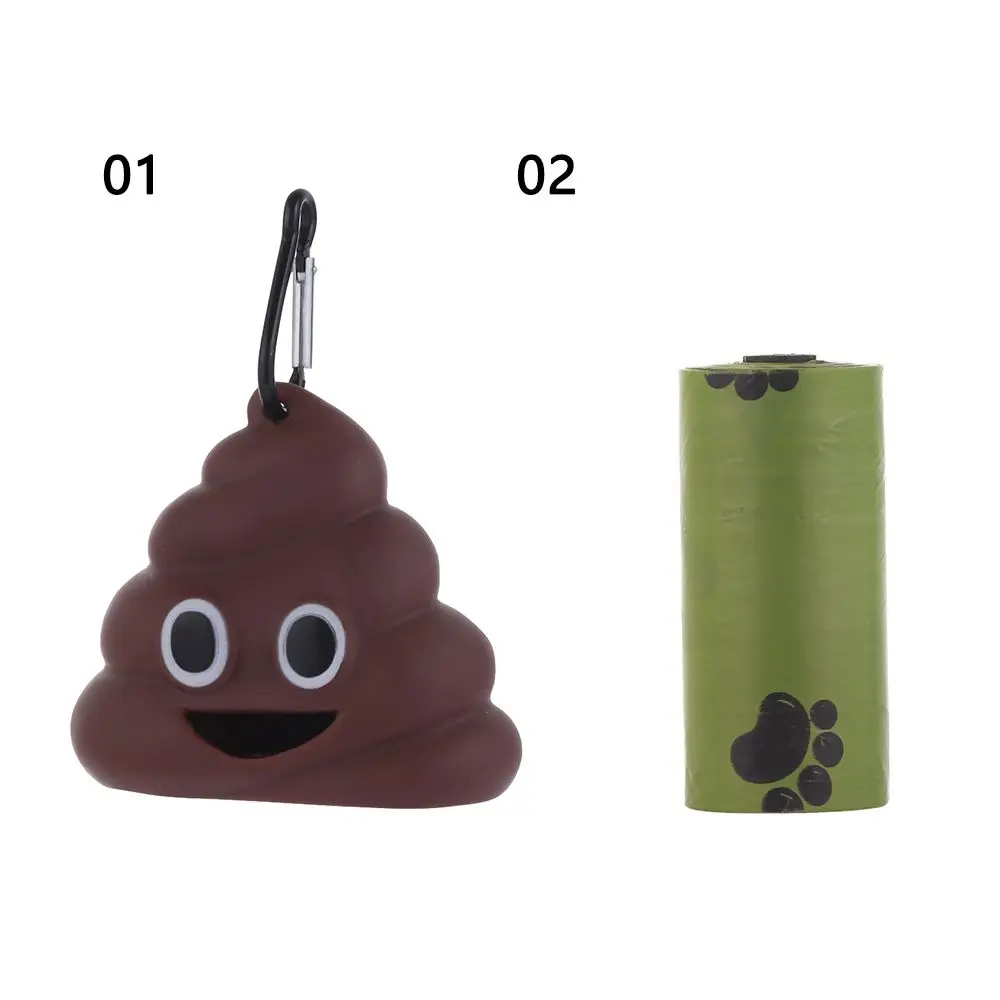 Pet Waste Bag Dispenser Poop Bag Dogs Cat Trash Carrier Pet Loader Cleaning Tool Products Fecal Shape Outdoor Portable