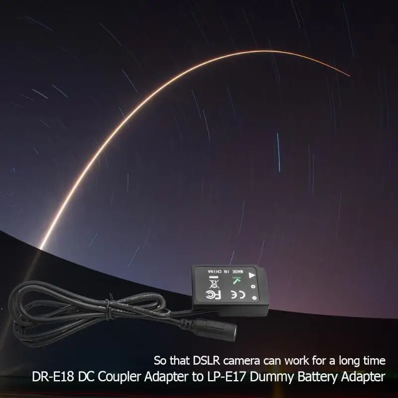DR-E18 DC переходник для LP-E17 адаптер для фиктивного аккумулятора для камеры Canon DSLR Обеспечивает Долгосрочное питание для SLR