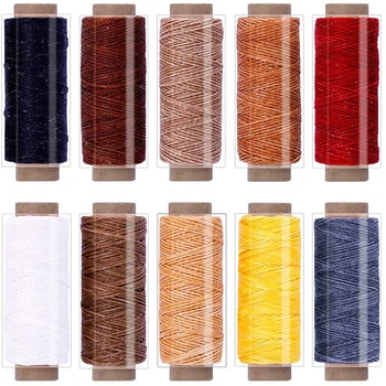

LMDZ 550Yards Leather Sewing Waxed Thread,150D 55Yards Per Spool Stitching Thread for Leather Craft DIY,Bookbinding,Shoe Repair