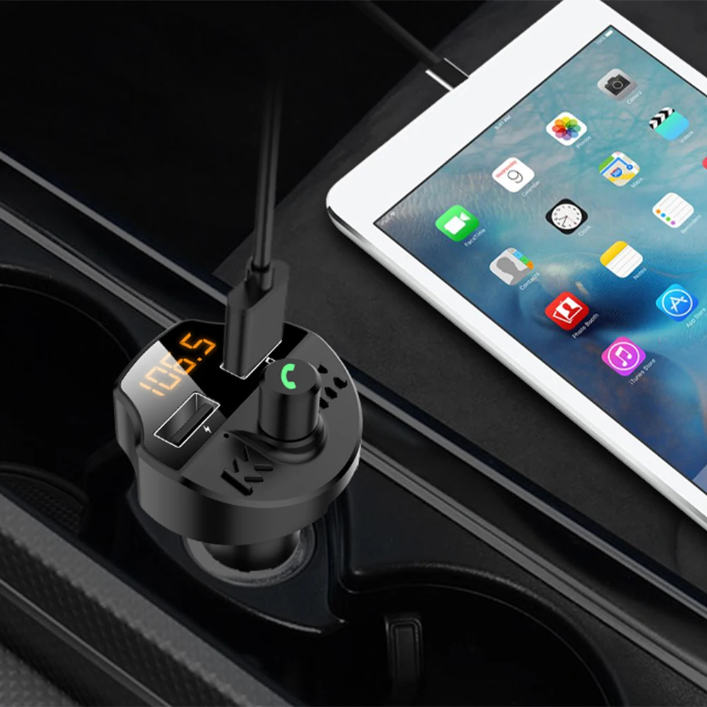 Vehemo T66 Bluetooth 5,0 3.1A Универсальный Автомобильный fm-передатчик Громкая связь приемник отключение питания память стерео музыка U диск MP3 плеер