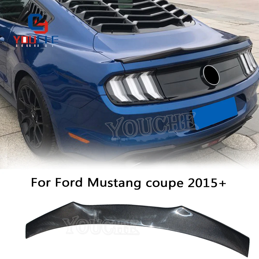 

Carbon Fiber Rear Spoiler Trunk Wing for Ford Mustang 2-door Coupe 2015 + Trunk Boot Lid Tail Spoiler