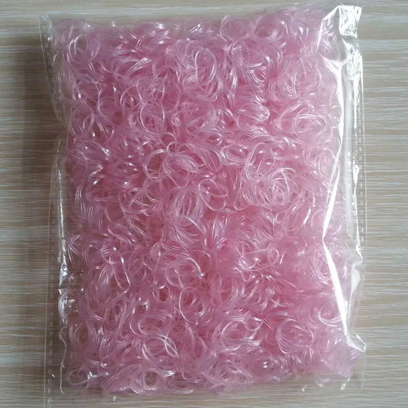 About 3000pcs/pack Candy Color Disposable Mini Elastic Rubber Bands for Girl Silicone Gum Kid Children Hair Accessories scrunchy