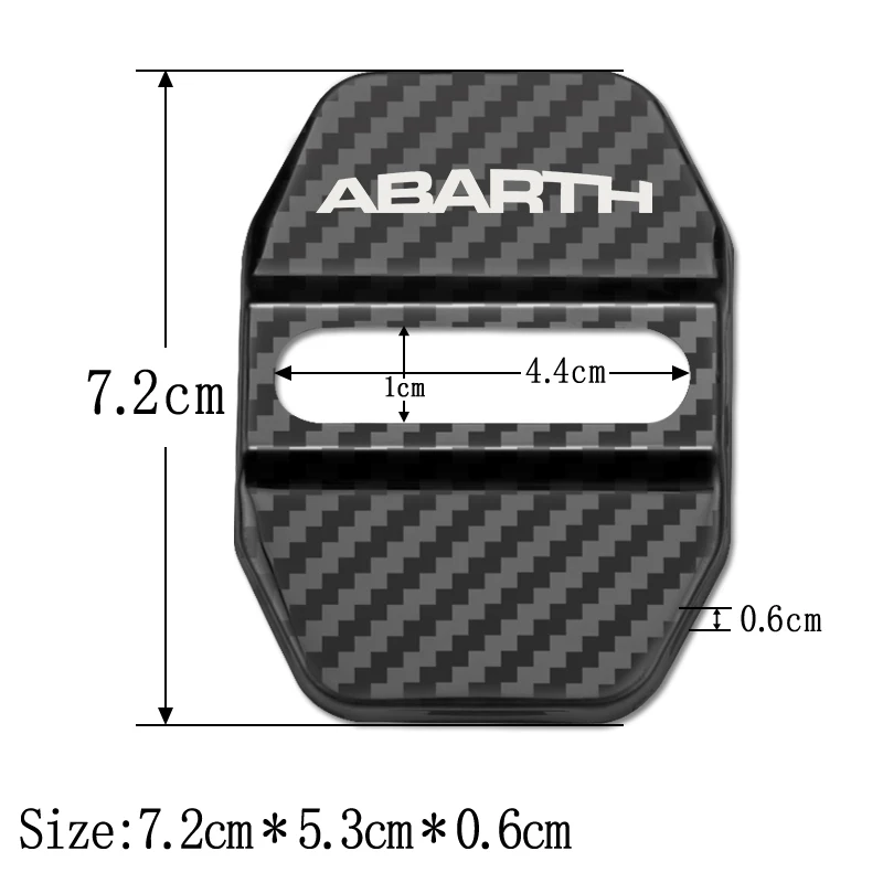 4 шт. Авто карбоновый узор дверной замок чехол для Fiat abarth 500L 500X Viaggio Ottimo Bravo автомобильные аксессуары