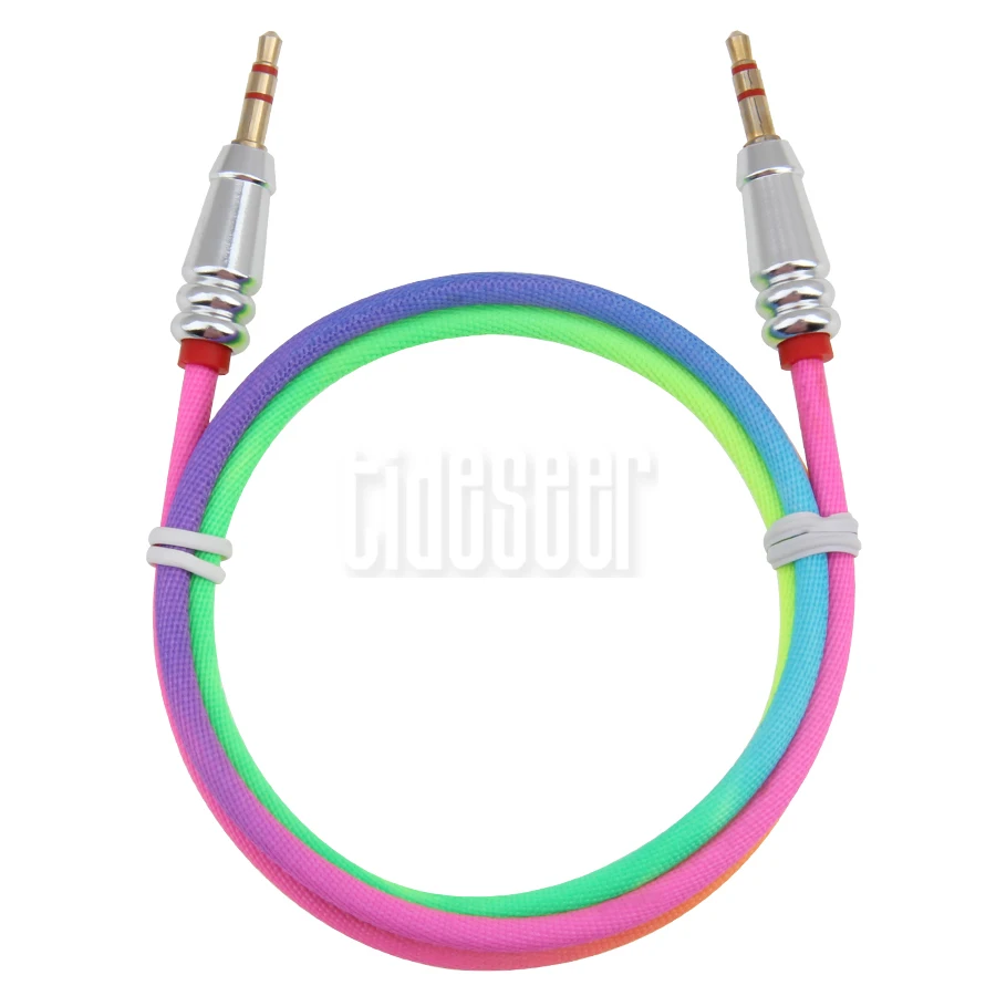 1m Jack 3 5mm Aux Cable Adapter Male to Male Stereo Audio Auxiliary Wire for Xiaomi Car Speaker Headphone MP3 4 AUX Cord 100pcs