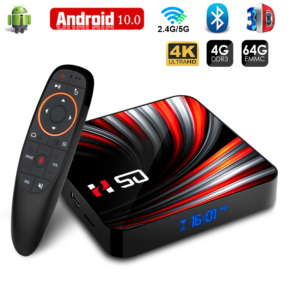 Dispositivo de TV inteligente, decodificador con Android 10, 2,4G y 2021, Wifi, 32G, 64G, 4k, 3D, Bluetooth, reproductor multimedia, calidad 5,8