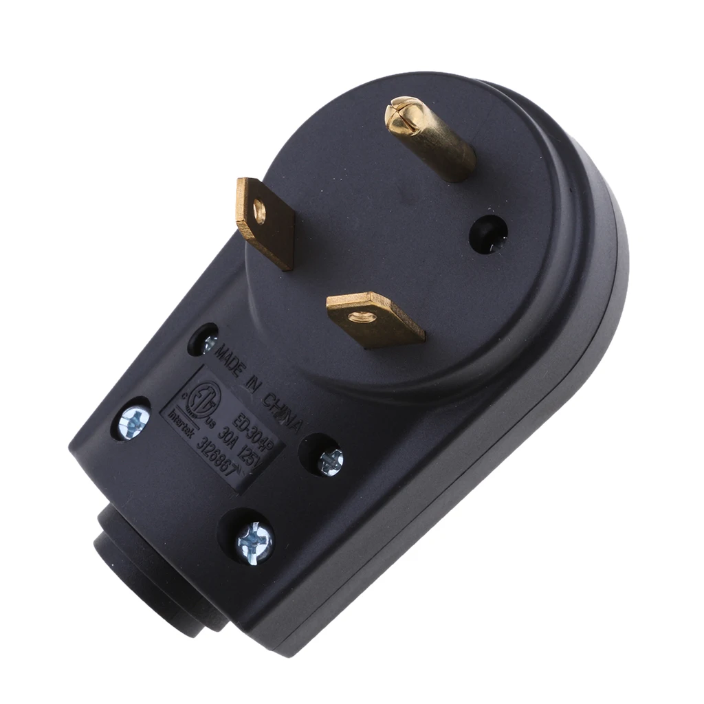RV 30A 30 Amp Electrical Cord Male Replacement Plug End with Handle