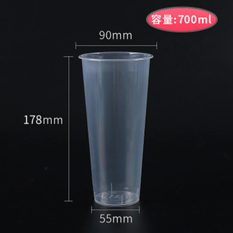 Bubble Tea cup plastic milk tea boba cup for party with disposable lid and straw verrine glasses goblet