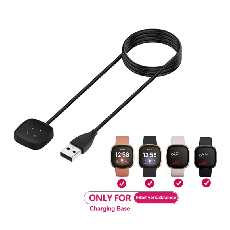 

2020 New 50cm Charging Dock For Fitbit- Versa 3 Smart Watch Charger Cable USB Charging Data Cradle For Fitbit-Sense Charger Stan