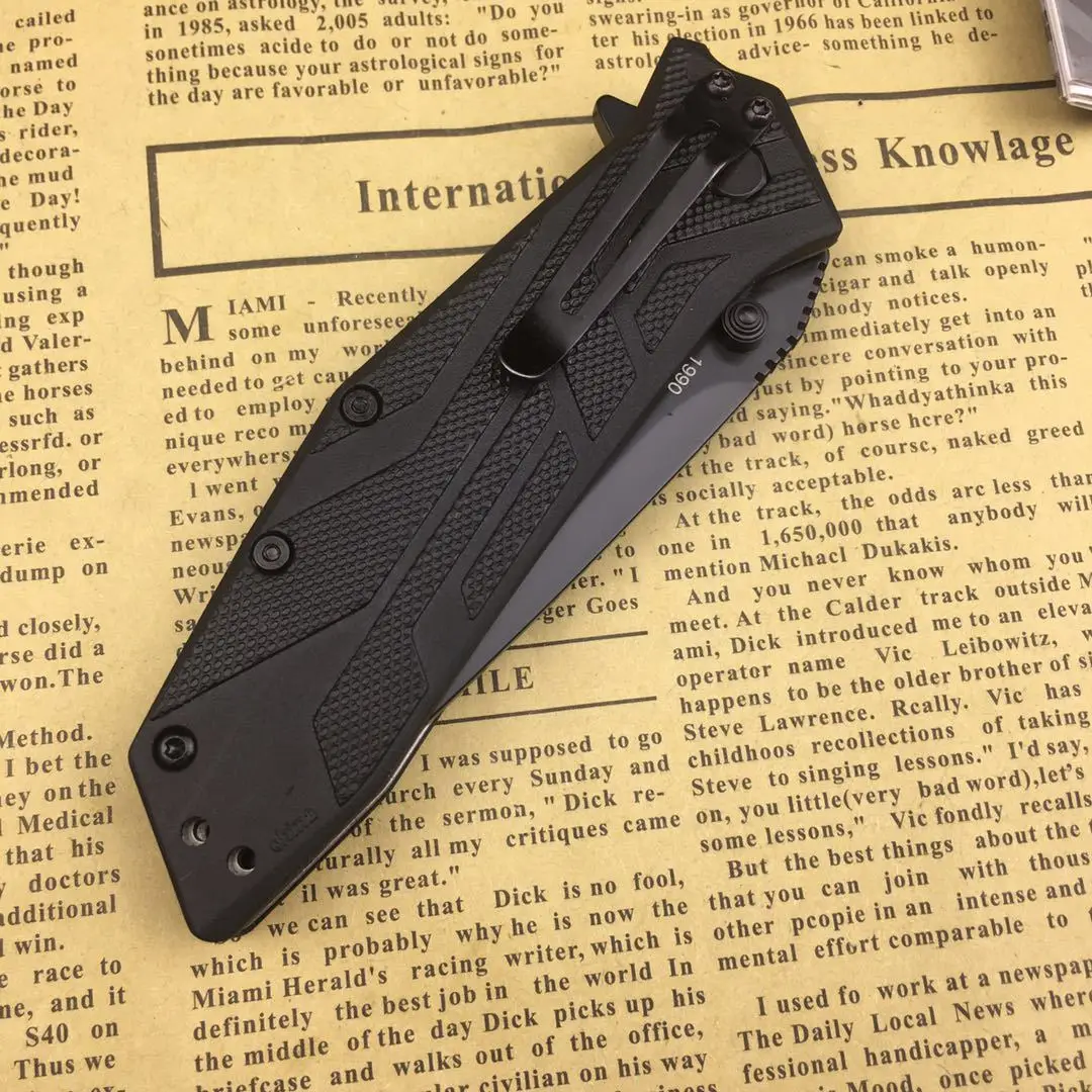Швейцарский складной нож saber kershaw Kershaw 1990 полевая наружная портативная Самозащита складной нож карточка показать нож для фруктов