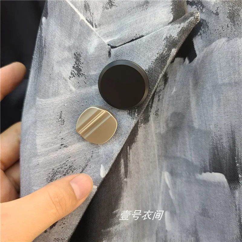 Backless Blazer Coat Women 2020 Spring and Autumn New Loose Handmade Splash-Ink Suit Jacket Female Top Harajuku Coats