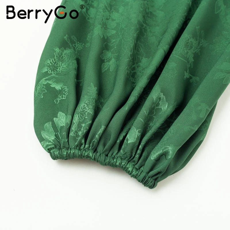 BerryGo сексуальное короткое вечернее платье с v-образным вырезом женское ТРАПЕЦИЕВИДНОЕ однобортное мини-платье Зеленая лента дамские минималистичные платья
